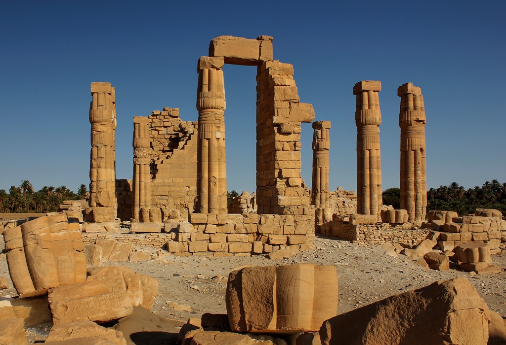Ruins of the Soleb Temple in Sudan, bearing the epigraphic inscription of the Shasu of YHWH